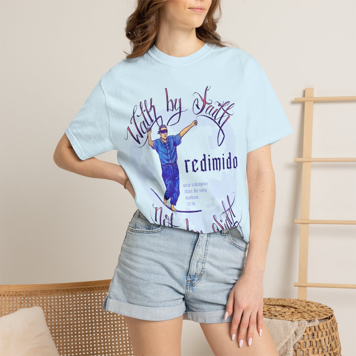 Walk by Faith, Not by Sight Comfort Colors Tshirt