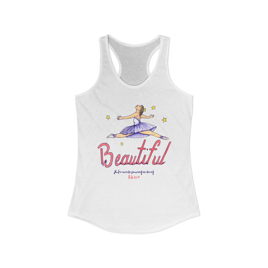 Beautiful – Psalm 30:11” Ballerina Racerback Tank