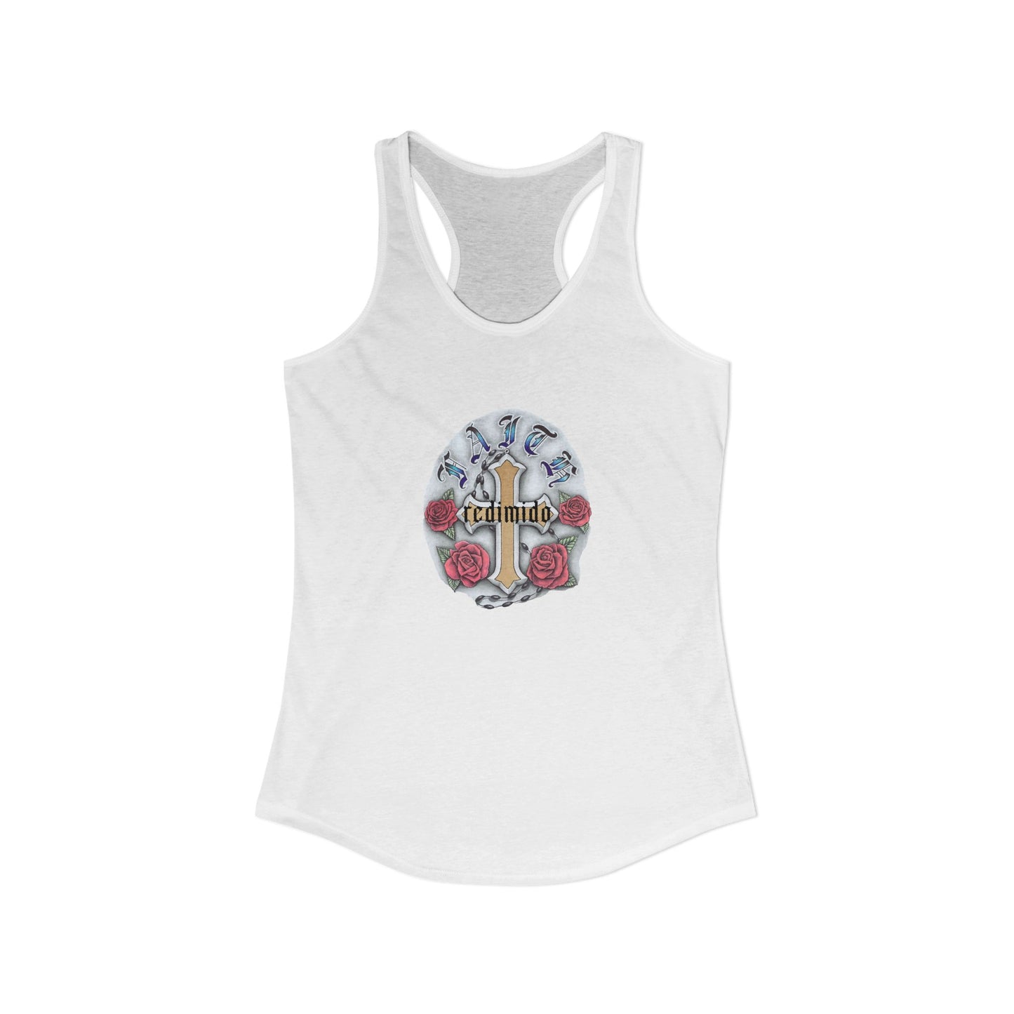 FAITH – Cross & Roses: Women's Ideal Racerback Tank