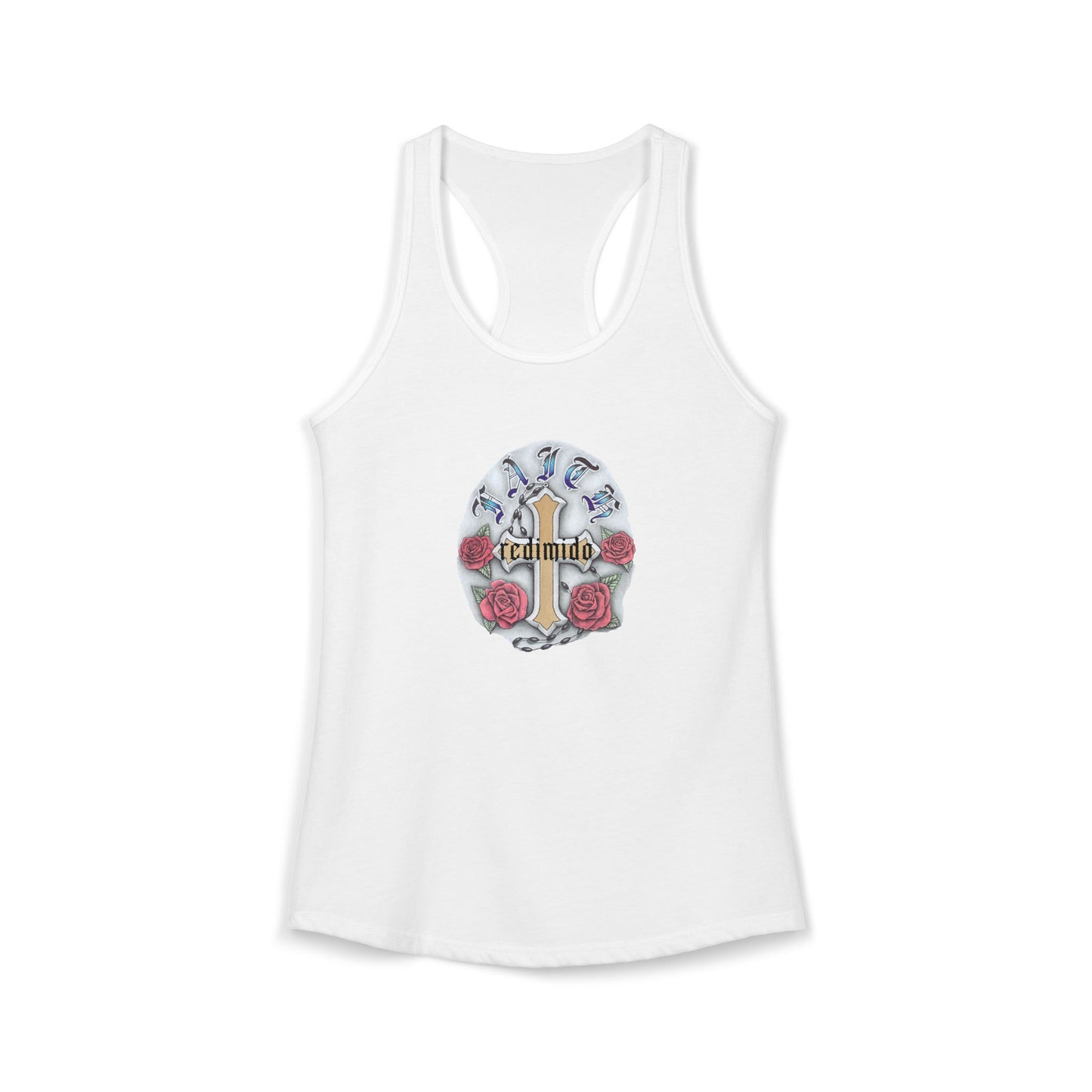 FAITH – Cross & Roses: Women's Ideal Racerback Tank