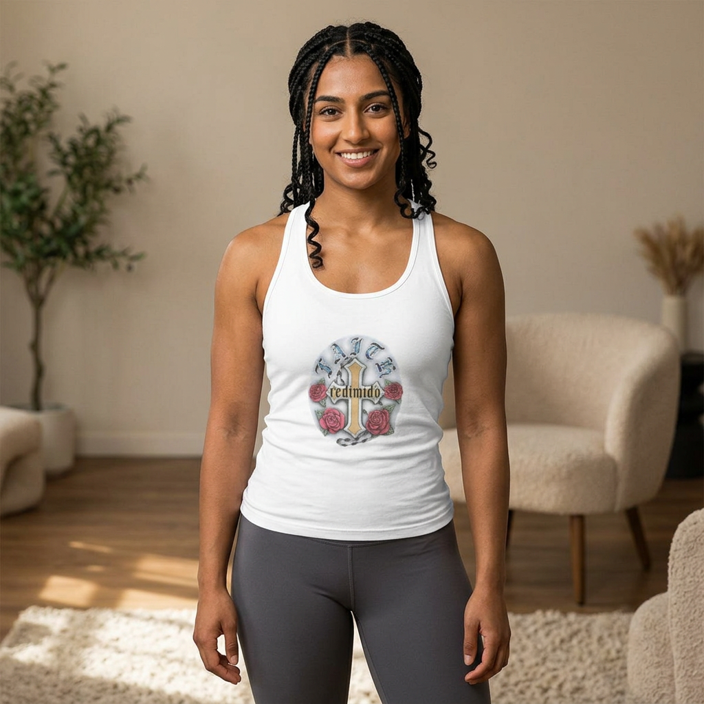 FAITH – Cross & Roses: Women's Ideal Racerback Tank