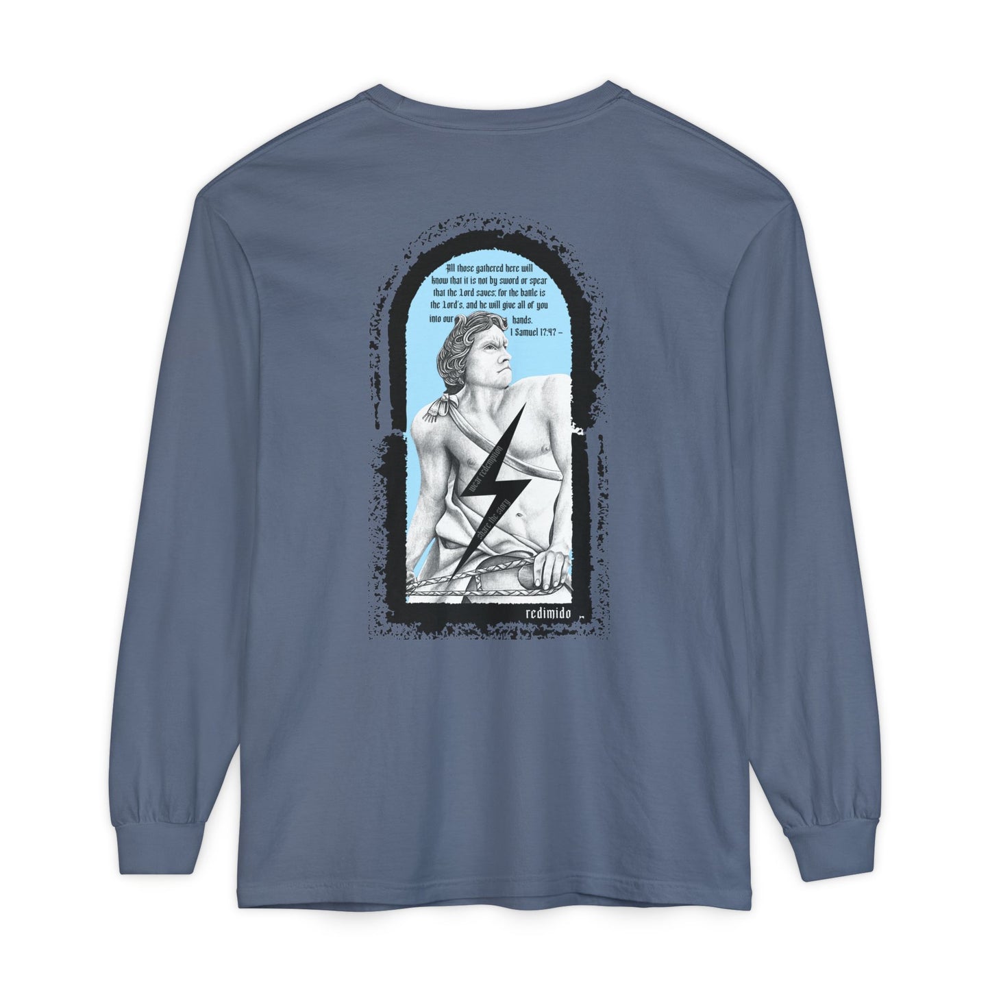 David | 1 Samuel 17:47 Comfort Colors Long Sleeve Tshirt